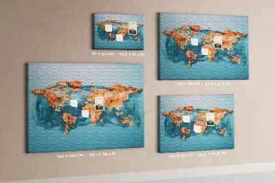 Nástěnka do dětského pokoje s motivem moderní kompozice glóbusu