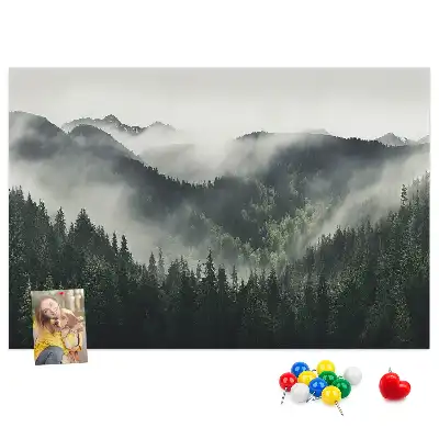 Nástěnka do dětského pokoje s motivem lesní krajiny