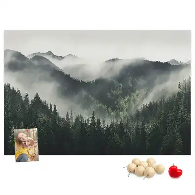 Nástěnka do dětského pokoje s motivem lesní krajiny