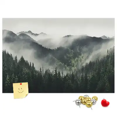 Nástěnka do dětského pokoje s motivem lesní krajiny