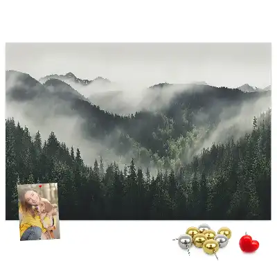 Nástěnka do dětského pokoje s motivem lesní krajiny