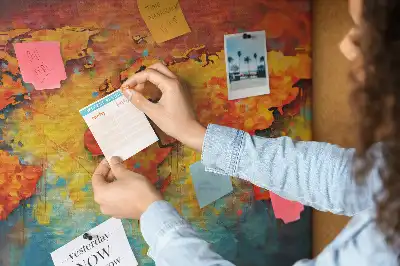 Dekorativní nástěnná mapa jako nástěnka do dětského pokoje