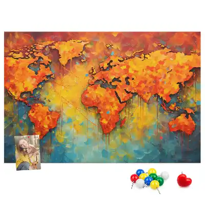 Dekorativní nástěnná mapa jako nástěnka do dětského pokoje