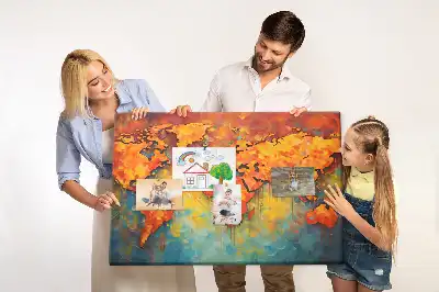 Dekorativní nástěnná mapa jako nástěnka do dětského pokoje
