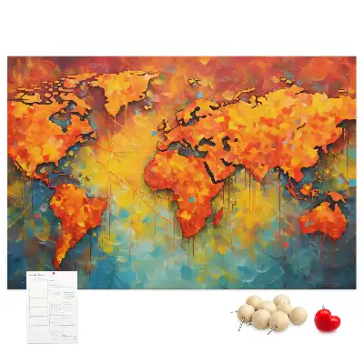 Dekorativní nástěnná mapa jako nástěnka do dětského pokoje