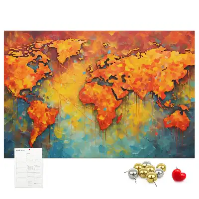 Dekorativní nástěnná mapa jako nástěnka do dětského pokoje