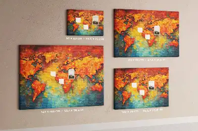 Dekorativní nástěnná mapa jako nástěnka do dětského pokoje