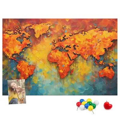 Dekorativní nástěnná mapa jako nástěnka do dětského pokoje