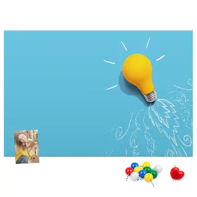 Nástěnka korková Kresba žárovky