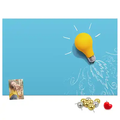 Nástěnka korková Kresba žárovky