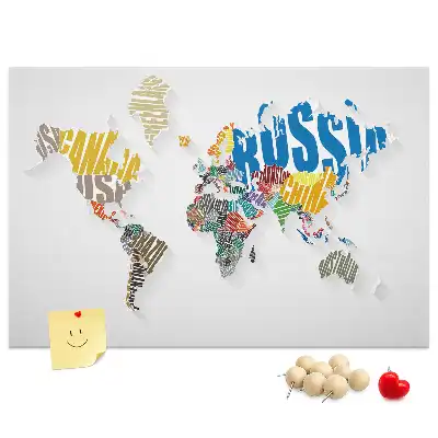 Nástěnka do dětského pokoje Geografie z písmen a slov