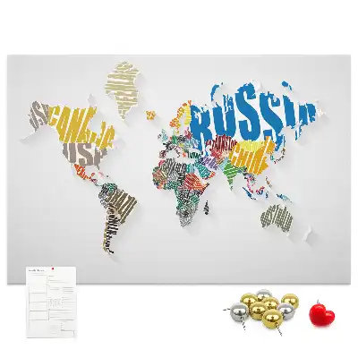 Nástěnka do dětského pokoje Geografie z písmen a slov