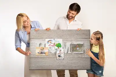 Nástěnná korková tabule s nápisem home