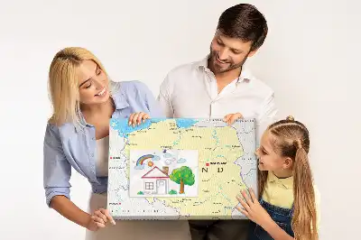 Korková nástěnka s politickou mapou Polska