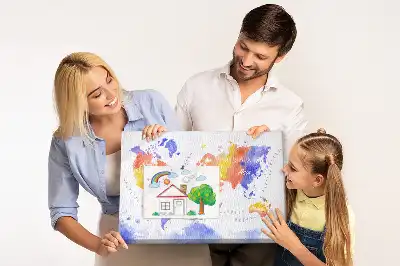 Nástěnka do dětského pokoje Malovaná mapa světa