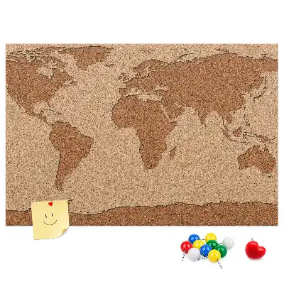 Korková nástěnka Mapa světa