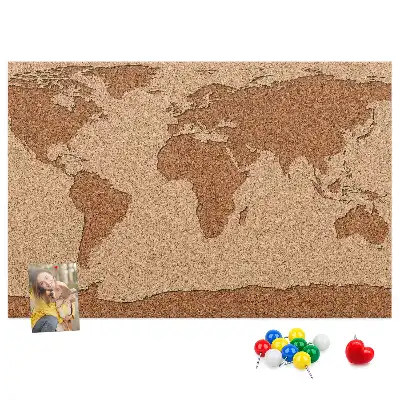 Korková nástěnka Mapa světa