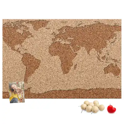Korková nástěnka Mapa světa