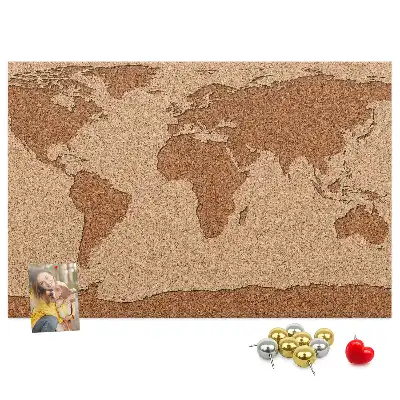 Korková nástěnka Mapa světa