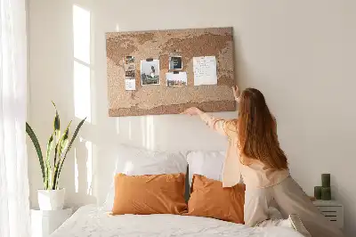 Korková nástěnka Mapa světa