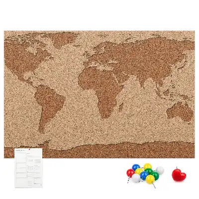 Korková nástěnka Mapa světa