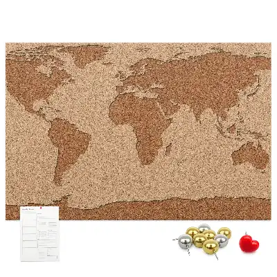 Korková nástěnka Mapa světa