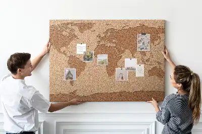 Korková nástěnka Mapa světa