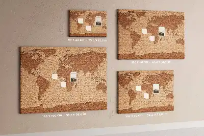 Korková nástěnka Mapa světa
