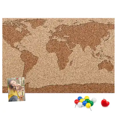 Korková nástěnka Mapa světa