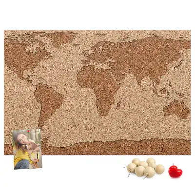 Korková nástěnka Mapa světa