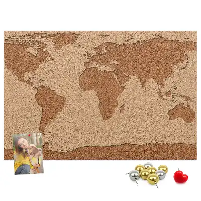 Korková nástěnka Mapa světa