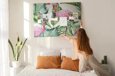 Nástěnka korková Přírodní plameňáci