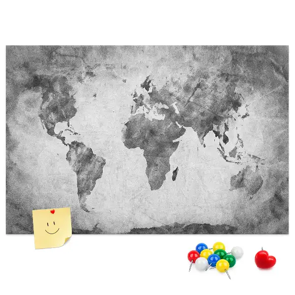 Nástěnka do dětského pokoje Atlas pevnin světa