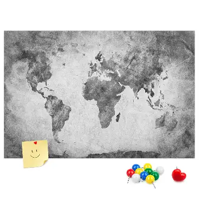 Nástěnka do dětského pokoje Atlas pevnin světa