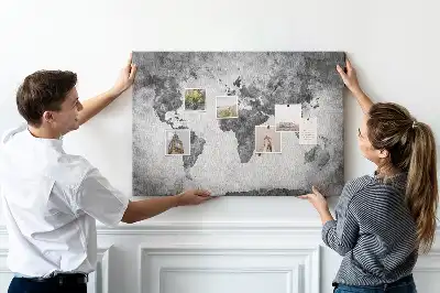 Nástěnka do dětského pokoje Atlas pevnin světa