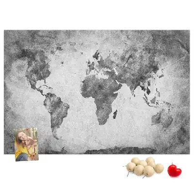 Nástěnka do dětského pokoje Atlas pevnin světa