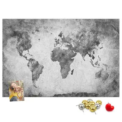 Nástěnka do dětského pokoje Atlas pevnin světa