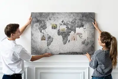 Nástěnka do dětského pokoje Atlas pevnin světa