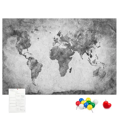 Nástěnka do dětského pokoje Atlas pevnin světa