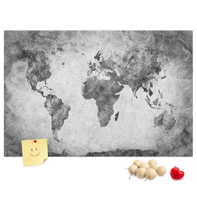 Nástěnka do dětského pokoje Atlas pevnin světa