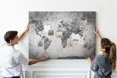 Nástěnka do dětského pokoje Atlas pevnin světa