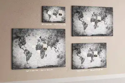 Nástěnka do dětského pokoje Atlas pevnin světa