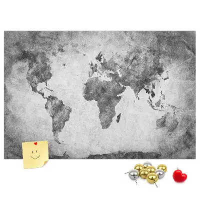 Nástěnka do dětského pokoje Atlas pevnin světa