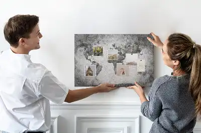 Nástěnka do dětského pokoje Atlas pevnin světa