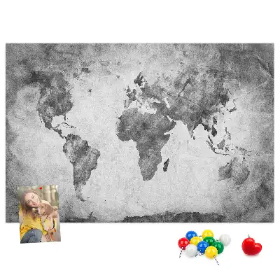 Nástěnka do dětského pokoje Atlas pevnin světa