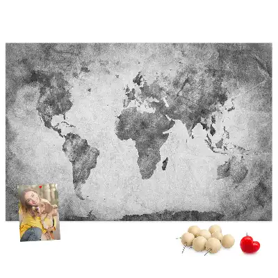 Nástěnka do dětského pokoje Atlas pevnin světa