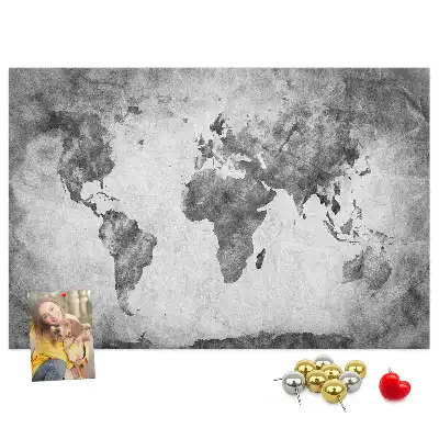 Nástěnka do dětského pokoje Atlas pevnin světa