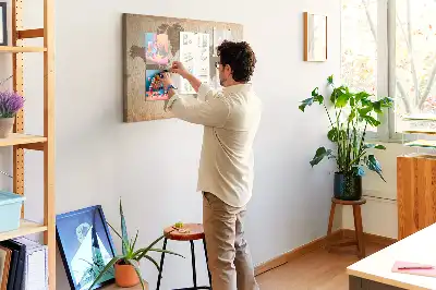 Nástěnka korková s motivem mapy světa