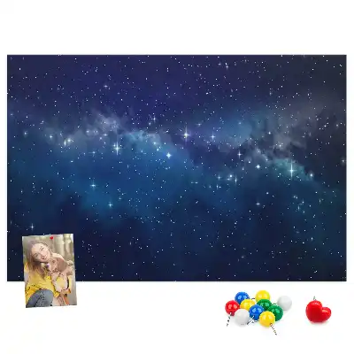 Nástěnka korková Hvězdy na tmavé obloze