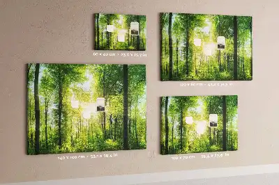 Korková nástěnka s motivem lesa se stromy